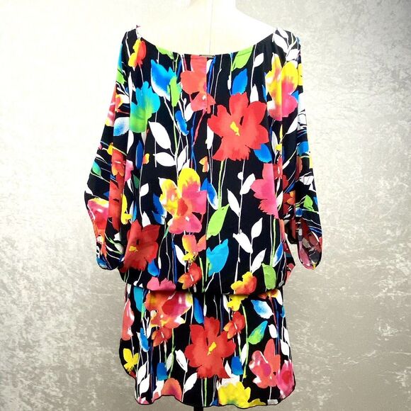 Anne Cole Swim Cover Up Size S/M Kangaroo Pouch Caftan Beach Stretch - Picture 6 of 14